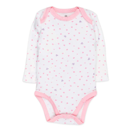 HonestBaby Baby 5-Pack Organic Cotton Long Sleeve Bodysuits - pink - 6-9 Months