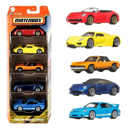 Matchbox Porsche Heroes 5-Pack [911 Cabriolet, 918