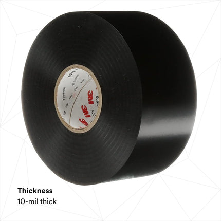 3M Scotchrap All-Weather Corrosion Protection Tape, 50, unprinted, black, 10 mil (0.25 mm), 2 in x 100 ft (50 mm x 30.5 m)