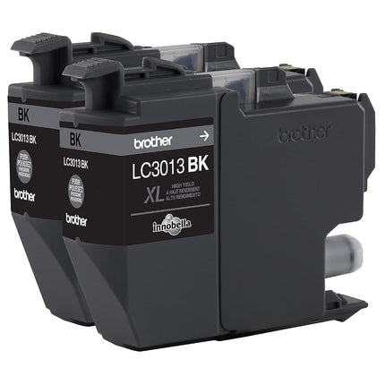 BROTHER Genuine LC30132PKS 2-Pack High Yield Black Ink Cartridges, Page Yield Up to 400 Pages/Cartridge, LC3013