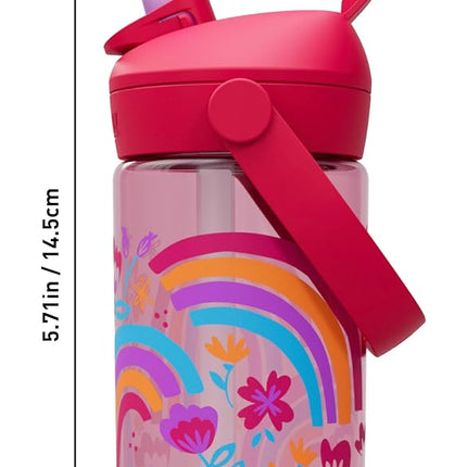 Camelbak THRIVE FLIP STRAW KIDS 14OZ – sport bottle – leak-proof – child-friendly size – easy drinking closure – ideal for on the go – Rainbow Floral, size: OS