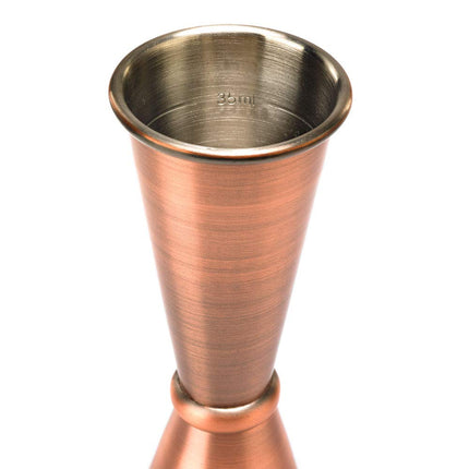 Barfly Japanese Style Jigger, 25 ml x 50 ml, Antique Copper