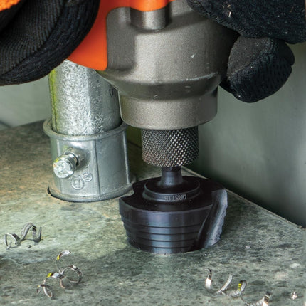 Klein Tools QRST15 Step Drill Bit, Quick Release Spiral Double-Fluted, 7/8 to 1-3/8-Inch, Hex Shank, Cut Steel, Wood, Plastic, Aluminum