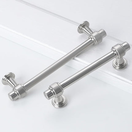POVEFONK 10 Pack 3.75 inch Brushed Satin Nickel Kitchen Cabinet Handles Cabinet Pulls Sliver Drawer Pulls Kitchen Cabinet Hardware Handles Drawer Pulls Dresser Handles