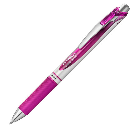 Pentel BL77-V4X EnerGel Retractable Gel Rollerball Pen with Retractable Mechanism, 0.7 mm Ball Diameter = 0.35 mm Line Width, Refillable, Pack of 12, Magenta