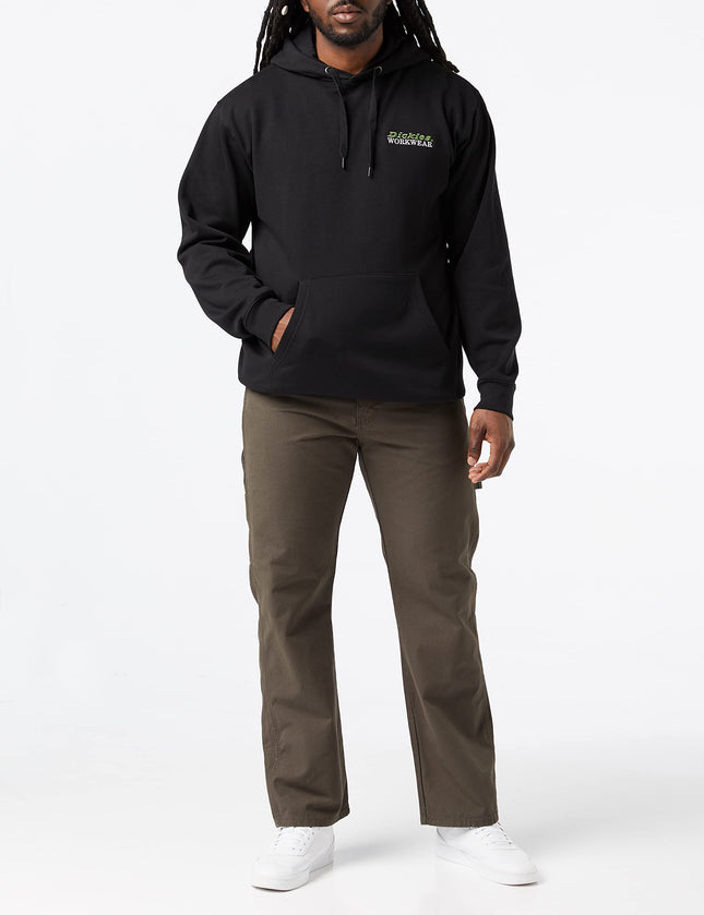 Dickies Pantalón de carpintero de pato ligero de corte recto relajado para hombre, negro oliva, 36W x 32L
