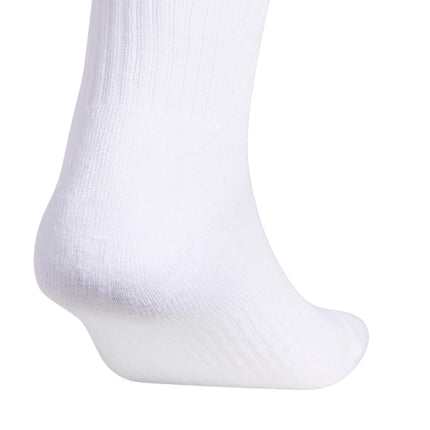 adidas Men's Athletic Cushioned Crew Socks with Arch Compression for a Secure Fit (6-Pair), White/Black, Large