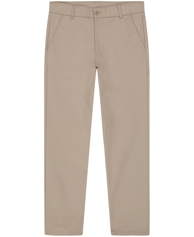 Nautica Husky Boys' Uniform Flat Front Pant, Khaki