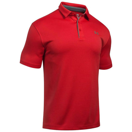 Under Armour Mens Tech Polo Short Sleeve Golf Red 3XL