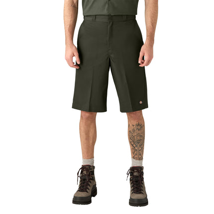 Dickies Mens Loose Fit Flat Front Work Shorts, Oli