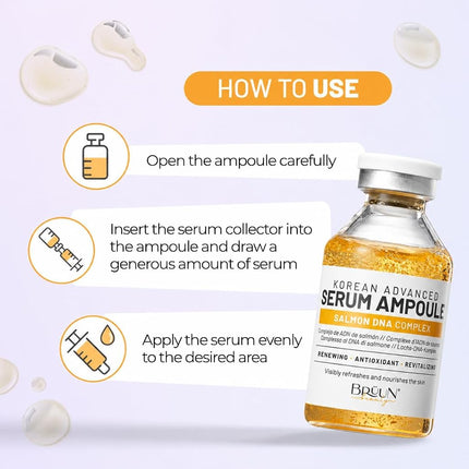 BRÜUN SD - Control Salmon DNA Ampoule - Refreshing and Vitalizing Skin Care Serum 1.18 fl.oz