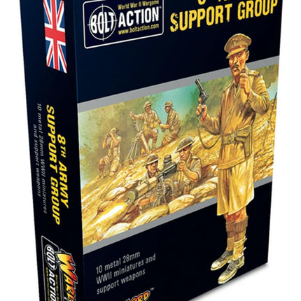 Warlord Games 8th Army Support Group - 28mm Scale Metal Miniatures for Bolt Action Highly Detailed World War 2 Miniatures for Table-top Wargaming