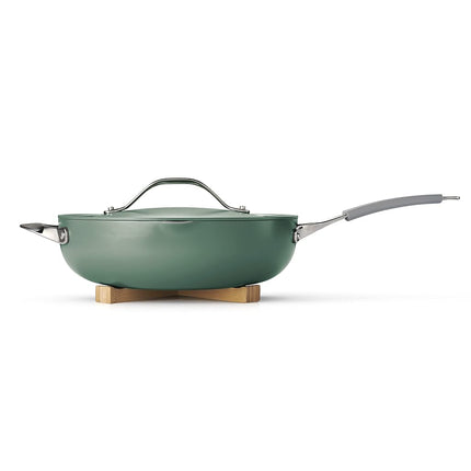 Tramontina All-in-One Plus Pan 5-Qt Ceramic Non Stick Pan with Lid, Green