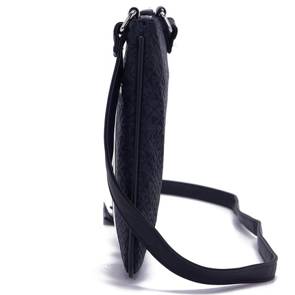 Nautica Women's Lakeside Signature Jaquard North South Crossbody Bag Cross Body, Black, One Size