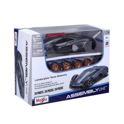 Maistro M39287 Maisto LAMBORGHINI TERZO MILLENNIO Build-it-Yourself Die-Cast Model Car Kit-1:24 Scale, Assorted Colours