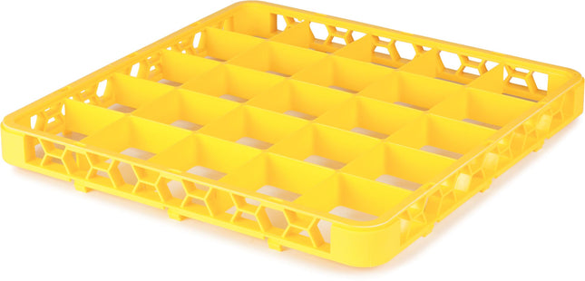 Carlisle FoodService Products OptiClean Extensor de rejilla divisoria para vasos, 25 compartimentos (8,89 cm), amarillo