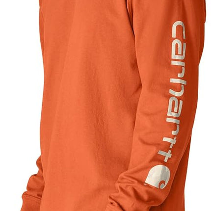 Carhartt Men's Dearborn Loose LS Logo T-Shirt, Homestead Red, XL Tall
