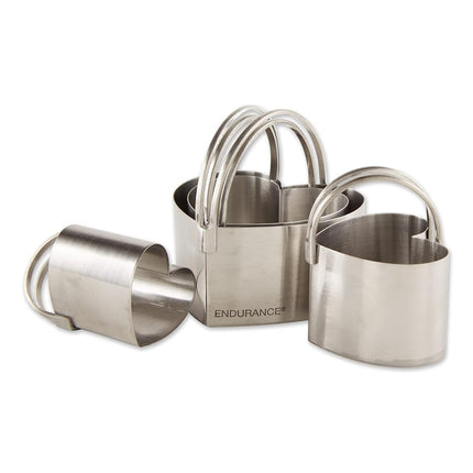 RSVP International Endurance Heart Shape Biscuit Cutters - Stainless Steel, Set of 4 | Nest for Easy Storage | for Cutting Thick or Thin Dough | Professional | Dishwasher Safe