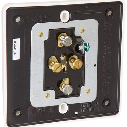 Leviton 21254-HW 20 Amp, 125 Volt, Industrial Series Extra Heavy Duty Hospital Grade, 4-In-1 Receptacle, Straight Blade, Grounding, White