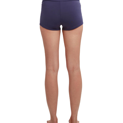Nautica Women's Standard Mid-Rise Flattering Wide Waistband Boy Leg Bikini Bottom Swimsuit, Deep Sea Navy, X-Large