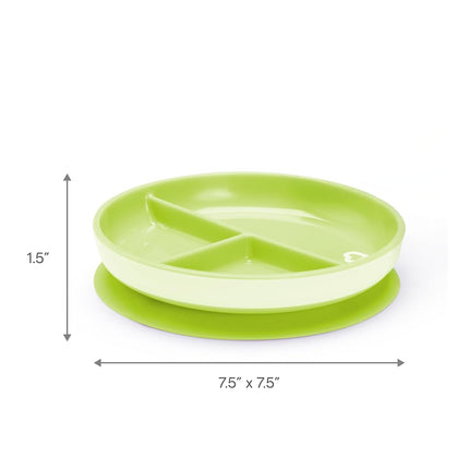 Munchkin Stay Put Divided Suction Plates, Blue/Green