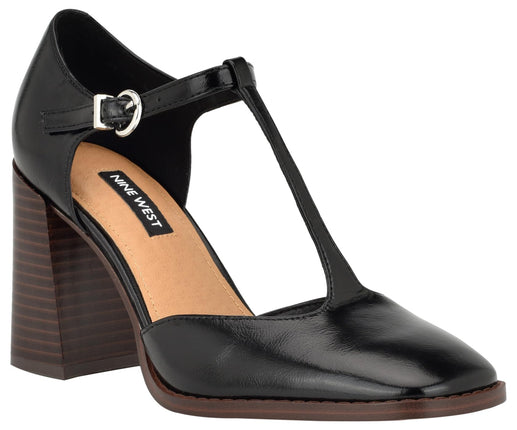 NINE WEST Women's Janky Tstrap Heels, Black 001, 9