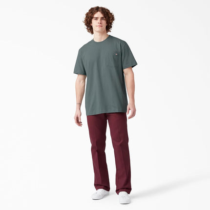 Dickies Men's Heavyweight Crew Neck Short Sleeve Tee T-Shirt, Smoke Blue, S