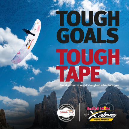 Dynamic Tape Red Bull X-Alps Edition Biomechanical Athletic Tape | 4 Way Stretch & Stronger Recoil than Kinesiology Tape | Designed for Sports, Muscle & Joint Load Management | Recycled | 2" (1 Roll)