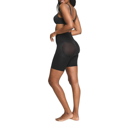 Assets Womens Mid-Thigh Short Shapewear Briefs, Very Black, S UK