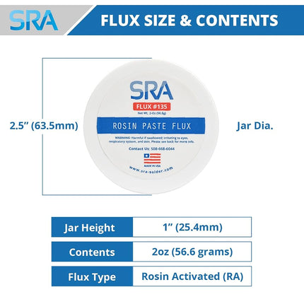 SRA Soldering Products Rosin Paste Flux #135 with a Soldering Iron Tip Tinner