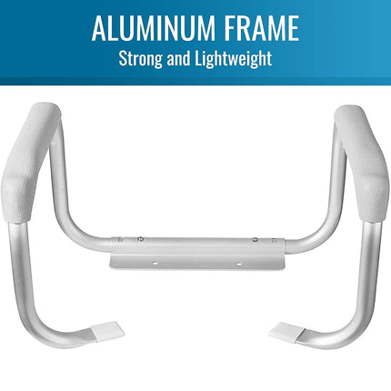 DMI Toilet Safety Rails, Toilet Grab Bars, Toilet Safety Handrails, Easy Assembly with no Tools, White