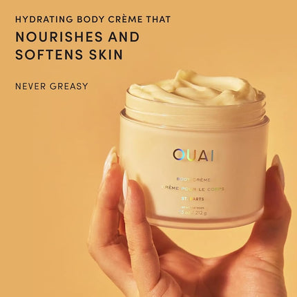 OUAI Body Cream, St. Barts - Hydrating Whipped Body Cream with Cupuaçu Butter, Coconut Oil and Squalane - Softens Skin and Delivers Healthy-Looking Glow - Sulfate-Free Skin Care - 212g