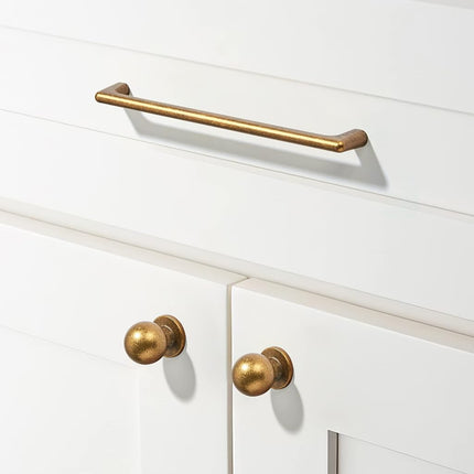 khtumeware 25 Pack 1 inch Vintage Retro Antique Brass Zinc Alloy Cabinet Knob - Single Hole Center Cabinet Pull Hardware for Bedroom, Kitchen.