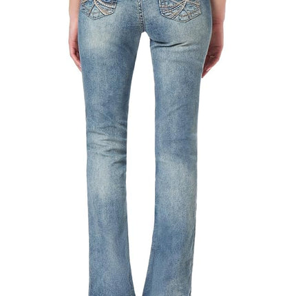 WallFlower Women's Luscious Curvy Bootcut Jeans, Basil, 1
