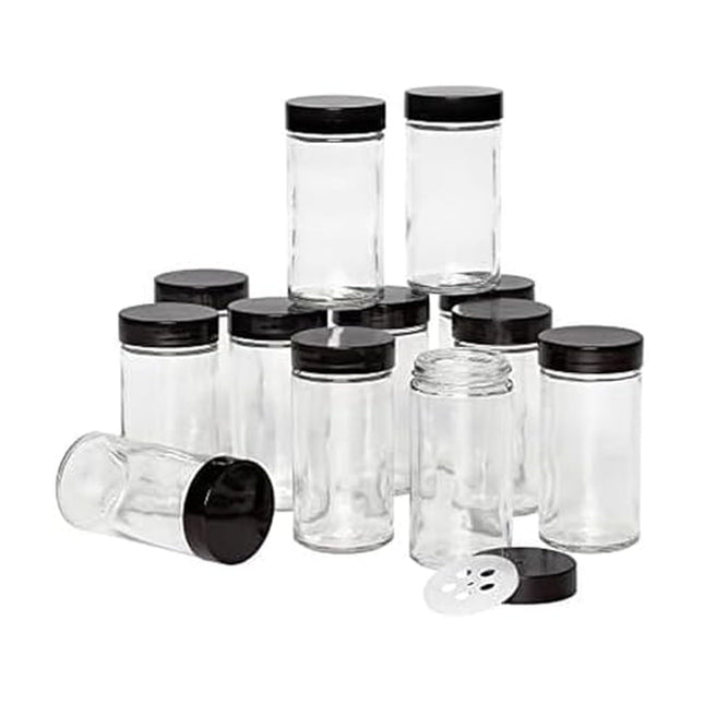 Kamenstein 5244227 Empty Jars with Black Cap, Set 