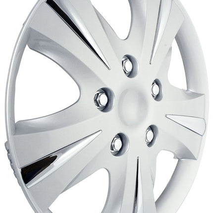 Custom Accessories 96411 GT-5 Silver 15" Wheel Cover, Pack of 4