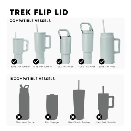 Tapa de taza Simple Modern Flip Lid | Repuesto reutilizable SOLO compatible con Simple Modern | Taza de café de viaje y botella de agua de acero inoxidable | Colección Trek | Blush