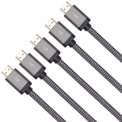 Monoprice 8K Certified Braided Ultra High Speed HDMI 2.1 Cable - 15 Feet - Black | 48Gbps, Compatible With Sony PS 5, PS 5 Digital Edition, Xbox Series X, and Xbox Series S
