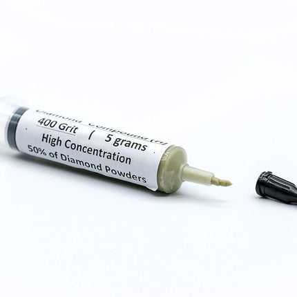 TechDiamondTools Diamond Lapidary Paste 5 Gram Syringe, 50% Concentration of Diamond Powder, 14,000 grit / 0-1 microns, 14,000 grit / 0-1 micron