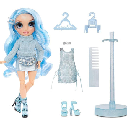 Rainbow High Poupée mannequin de collection pour enfants avec 2 tenues interchangeables et accessoires de poupée - Cadeau pour les enfants de 6 à 12 ans, Gabrielle Ice (bleu clair)