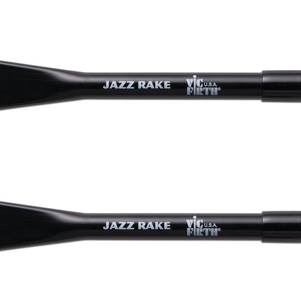 Vic FIrth - Jazz Rake Drum Brushes - Retractable - Red Plastic Brush - Black Handle