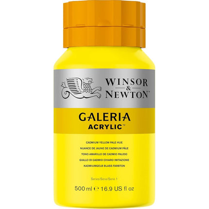 Winsor & Newton, Galeria Acrylic, Cadmium Yellow Pale Hue, 500ml