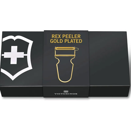 Victorinox REX Peeler - Fruit & Vegetable Peeler for Kitchen Accessories - Ergonomic, Premium Kitchen Utensil - Gold-Plated