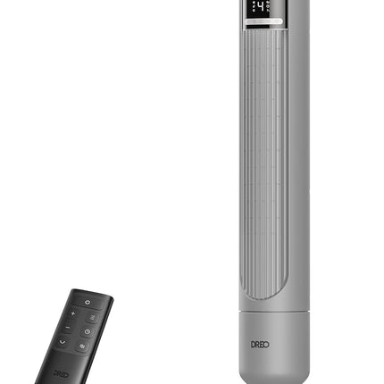 Ventilador de torre Dreo para dormitorio, ventilador oscilante de 90°, ventilador de pie con 3 modos, 4 velocidades, temporizador de 8 horas, ventiladores de refrigeración para el hogar, sala de estar, oficina, gris, TF117