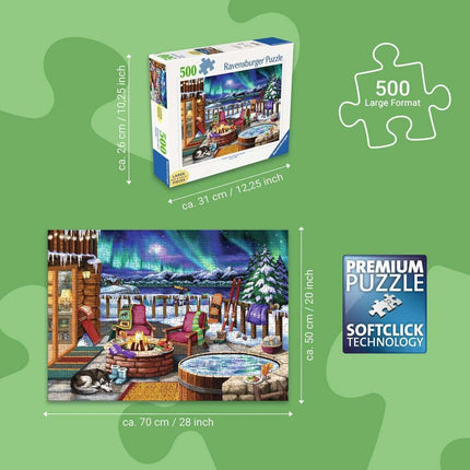 Ravensburger Northern Lights 500 piece Jigsaw Puzzle for Adults and Kids Age 12 and Up
