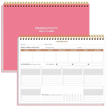 Weekly Productivity Planner - 8.5" x 11" Dashboard
