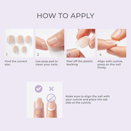 KISS imPRESS No Glue Mani Press On Nails, Design, 'Kingdom', Pink, Short Size, Squoval Shape, Includes 30 Nails, Prep Pad, Instructions Sheet, 1 Manicure Stick, 1 Mini File