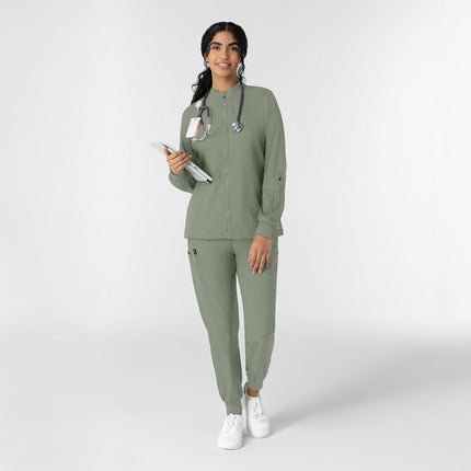 WonderWink womens Jacket, Sage, Large