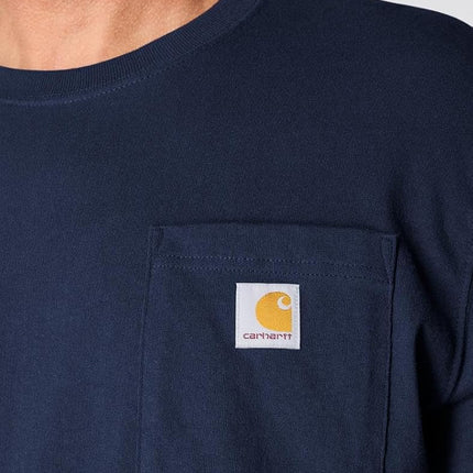 Carhartt Men's Carhartt Men's Workwear Pocket L/S Tee (3xl/4xl), Navy, 3x-large T Shirt, Navy, 3XL UK
