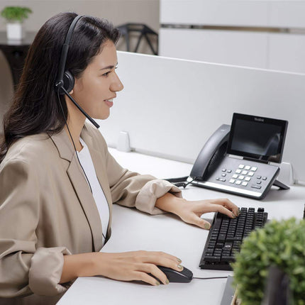 Yealink YHS34 DUAL écouteur/casque Avec fil Arceau Bureau/Centre d'appels Noir